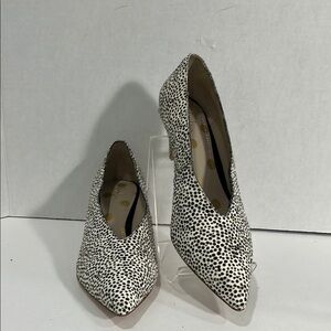 Biden Stylish Black and White Calf Hair Women's Pump